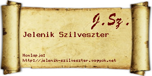 Jelenik Szilveszter névjegykártya